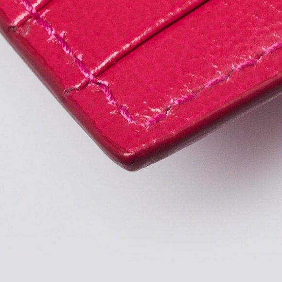 Alexander McQueen Pink Leather Skull Studded Card Holder Wallet - Picture 3 of 8